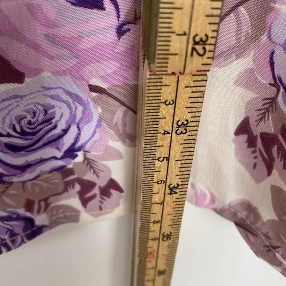 SHEIN VCAY Floral Print Twist Sweetheart Neck Puff Sleeve Bodycon Dress - Picture 9 of 9